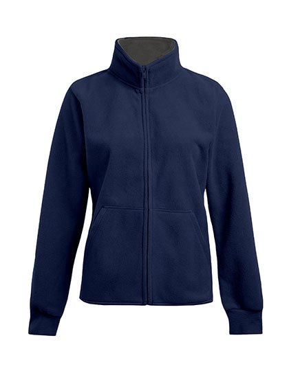 Promodoro Women's Double Fleece Jacket – Navy / Light Grey (Solid)