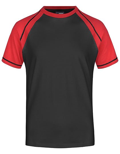 Daiber Men's Raglan-T – Black / Red