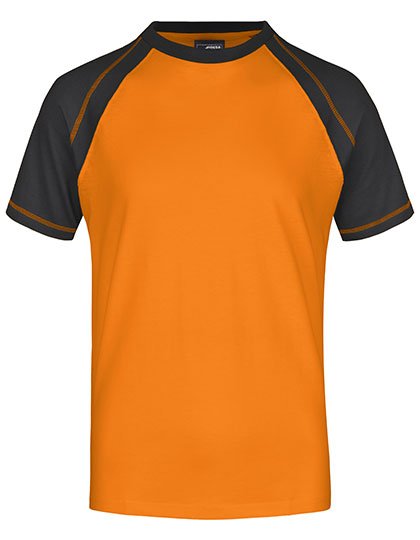 Daiber Men's Raglan-T – Orange / Black