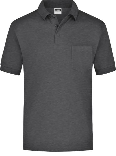 Daiber Polo-Piqué Pocket – Anthracite Melange