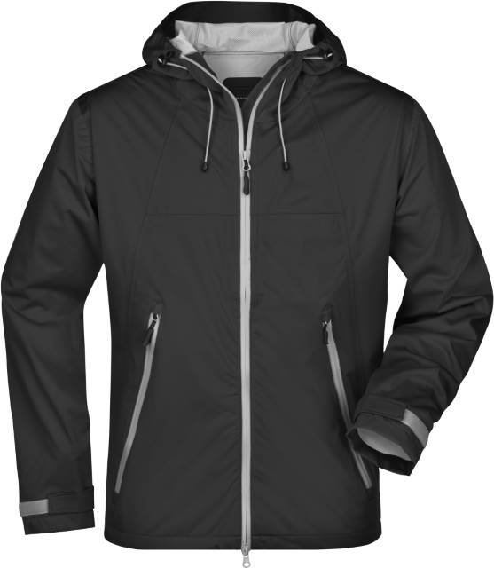 Daiber Men's Outdoor Jacket – Black / Silver (Solid)