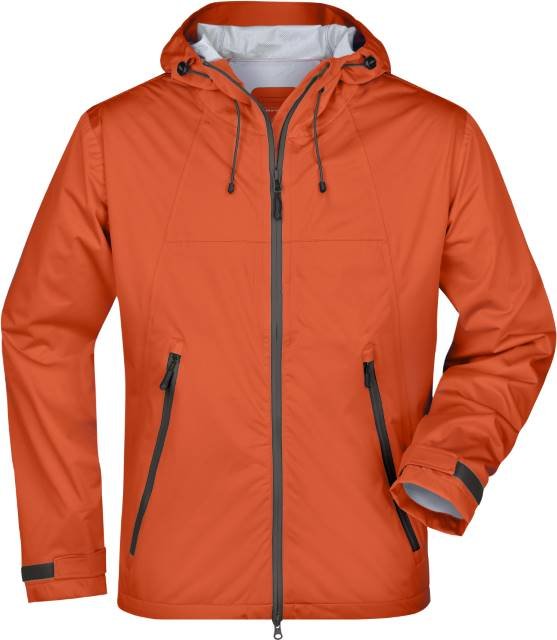 Daiber Men's Outdoor Jacket – Dark Orange / Iron Grey