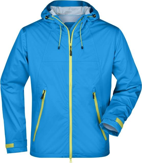 Daiber Men's Outdoor Jacket – Aqua / Acid Yellow