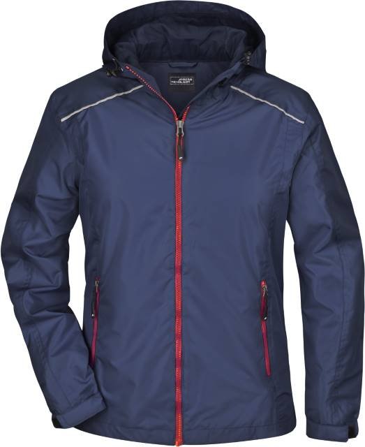 Daiber Ladies' Rain Jacket – Navy / Red