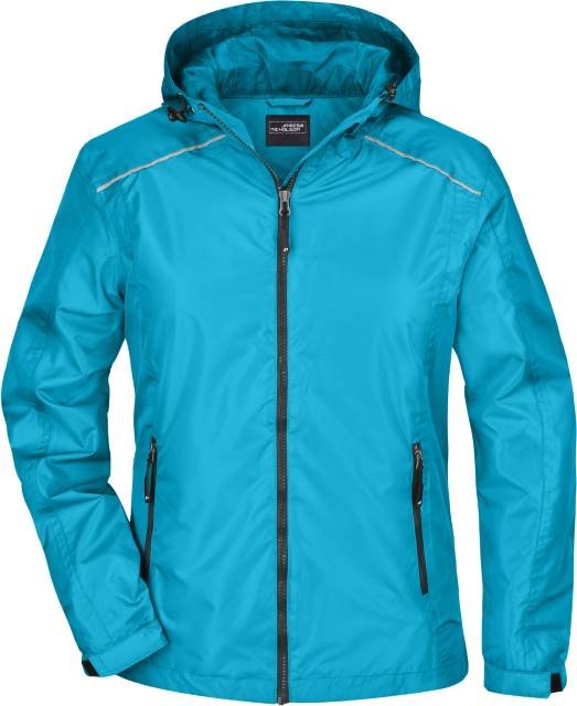 Daiber Ladies' Rain Jacket – Turquoise / Iron Grey