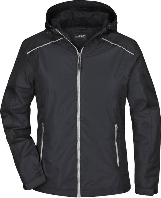 Daiber Ladies' Rain Jacket – Black / Silver (Solid)