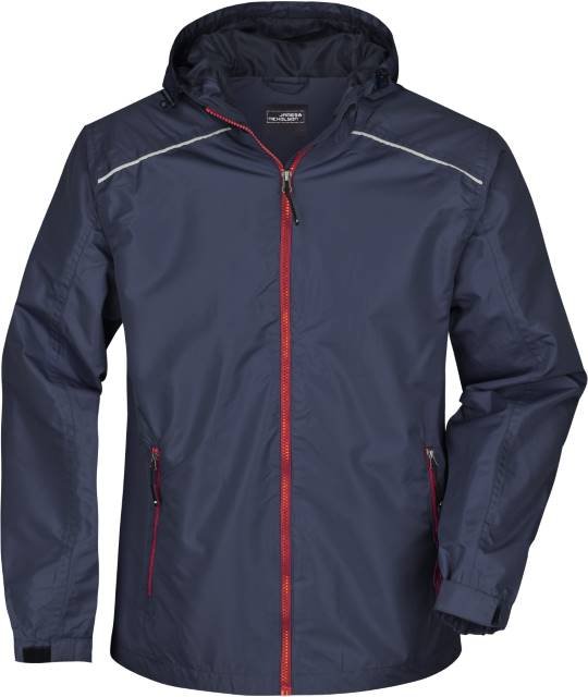 Daiber Men's Rain Jacket – Navy / Red