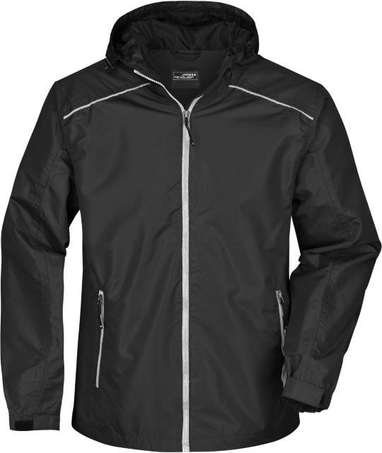 Daiber Men's Rain Jacket – Black / Silver (Solid)
