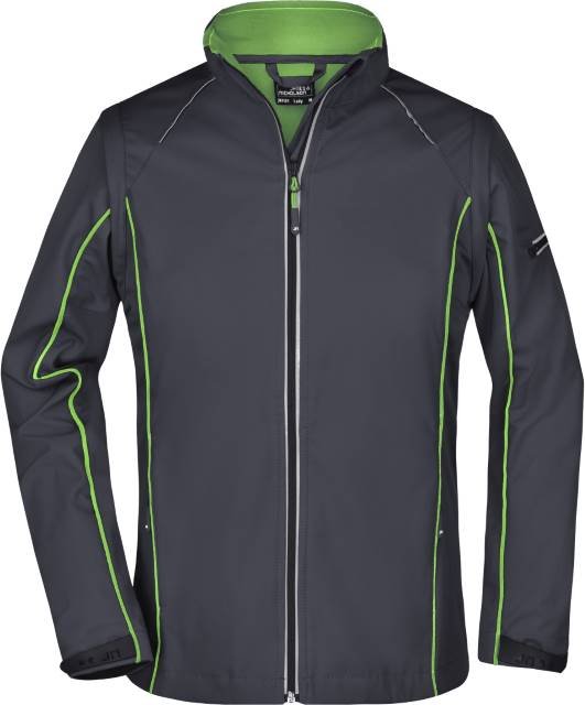 Daiber Ladies' Zip-Off Softshell Jacket – Iron Grey / Green