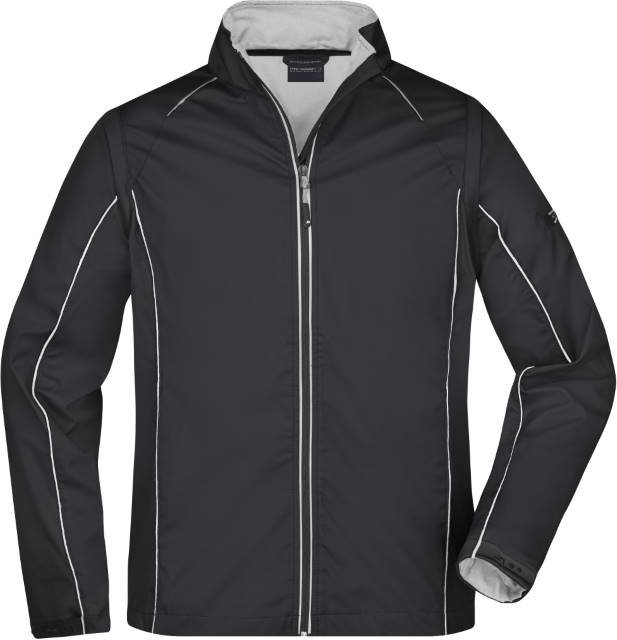 Daiber Men's Zip-Off Softshell Jacket – Black / Silver (Solid)