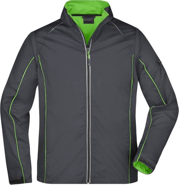 Daiber Men's Zip-Off Softshell Jacket – Iron Grey / Green