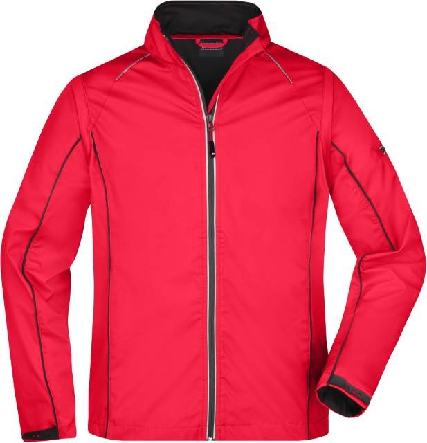 Daiber Men's Zip-Off Softshell Jacket – Red / Black