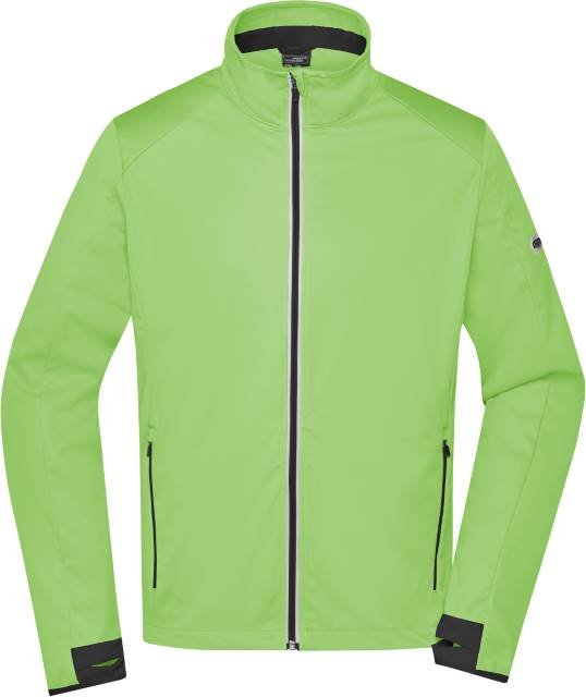 Daiber Men's Sports Softshell Jacket – Bright Green / Black