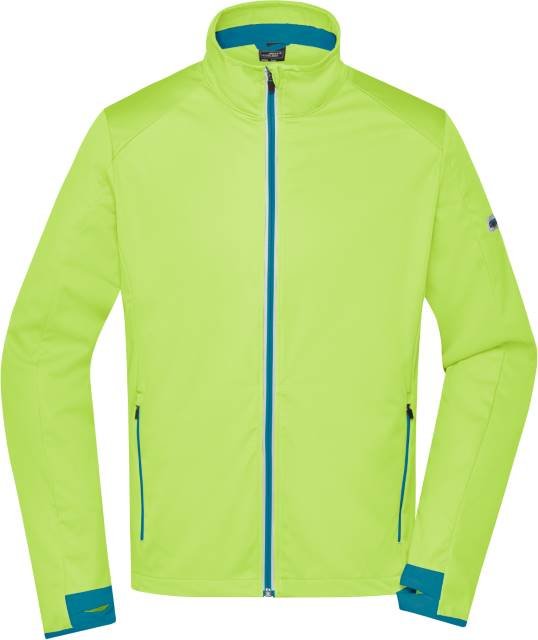 Daiber Men's Sports Softshell Jacket – Bright Yellow / Bright Blue