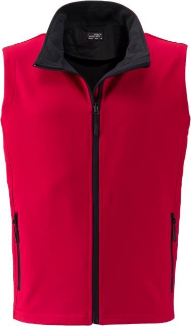 Daiber Men's Promo Softshell Vest – Red / Black