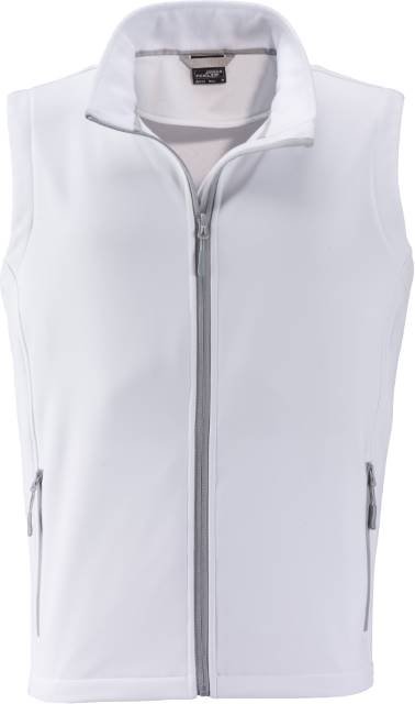 Daiber Men's Promo Softshell Vest – White / White