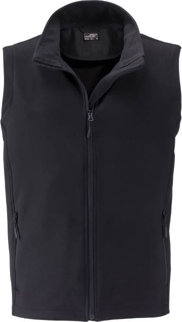 Daiber Men's Promo Softshell Vest – Black / Black