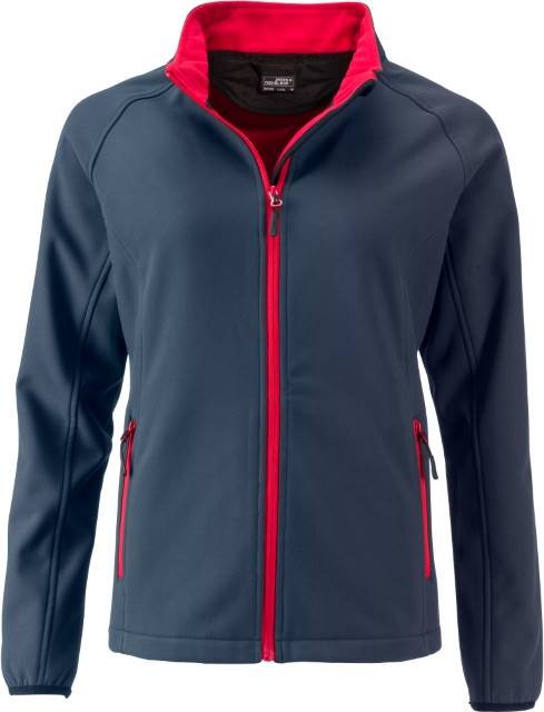 Daiber Ladies' Promo Softshell Jacket – Iron Grey / Red