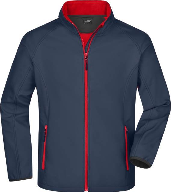 Daiber Men's Promo Softshell Jacket – Iron Grey / Red