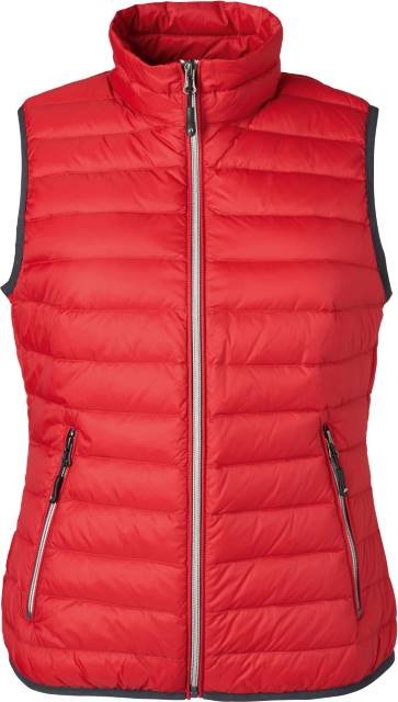 Daiber Ladies' Down Vest – Red / Silver (Solid)