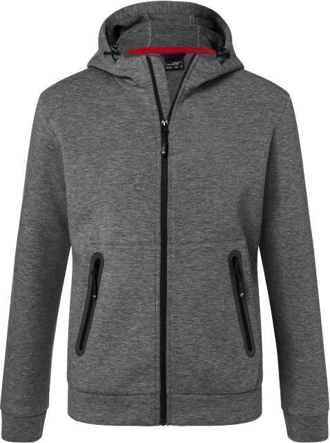 Daiber Men's Hooded Jacket – Dark Melange