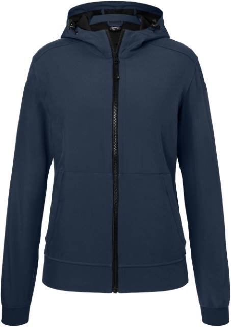 Daiber Ladies' Hooded Softshell Jacket – Navy / Navy