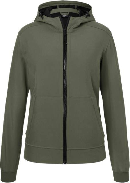 Daiber Ladies' Hooded Softshell Jacket – Olive / Camouflage
