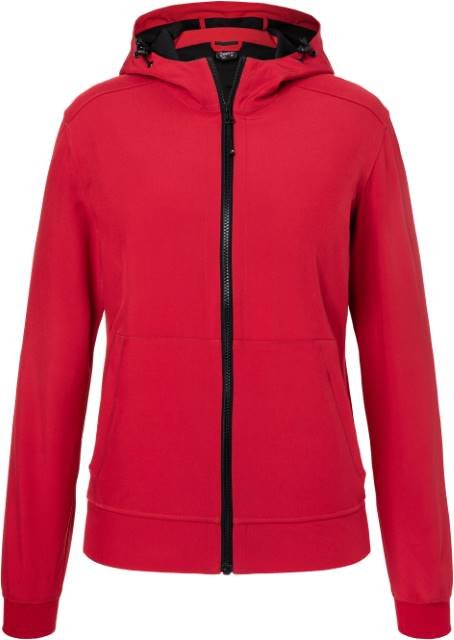 Daiber Ladies' Hooded Softshell Jacket – Red / Black