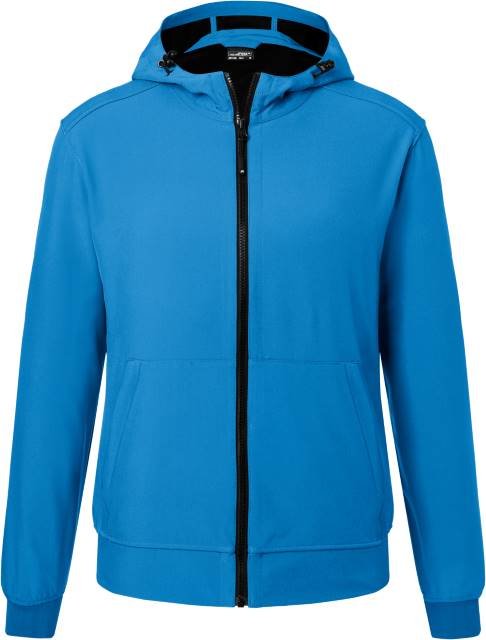 Daiber Men's Hooded Softshell Jacket – Blue / Black
