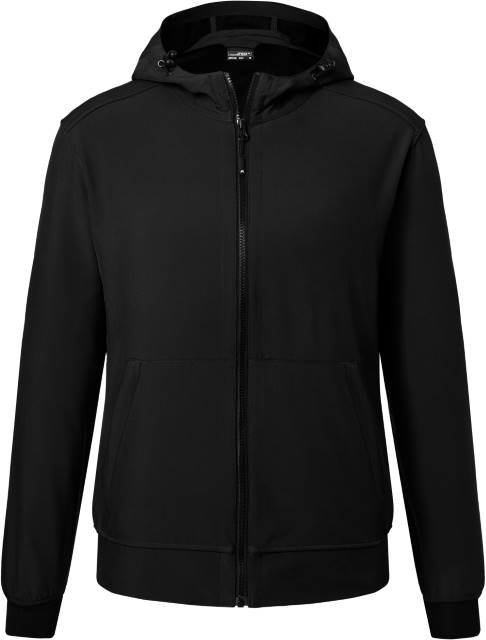 Daiber Men's Hooded Softshell Jacket – Black / Black