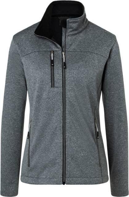 Daiber Ladies' Softshell Jacket – Dark Melange / Black