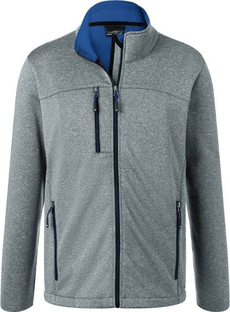 Daiber Men's Softshell Jacket – Dark Melange / Royal