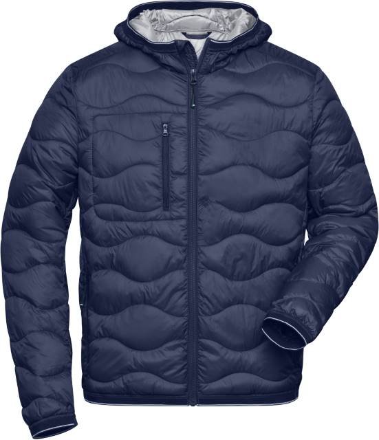 Daiber Men's Padded Jacket – Navy / Silver (Solid)