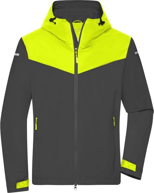 Daiber Men's Allweather Jacket – Carbon / Bright Yellow