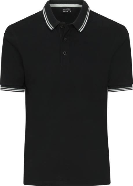 Daiber Men's Polo – Black / White