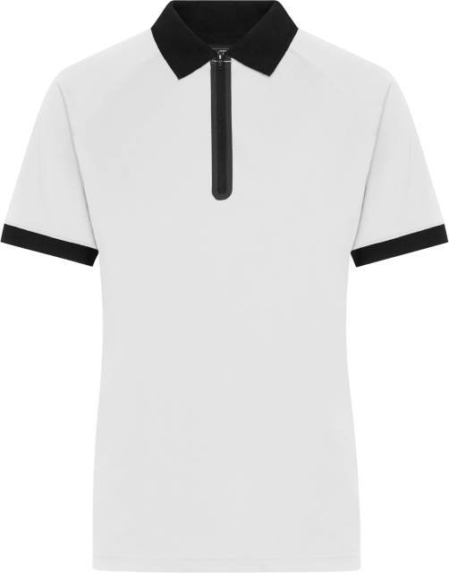 Daiber Ladies' Zip-Polo – White / Black