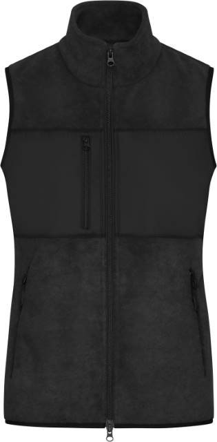 Daiber Ladies' Fleece Vest – Black / Black