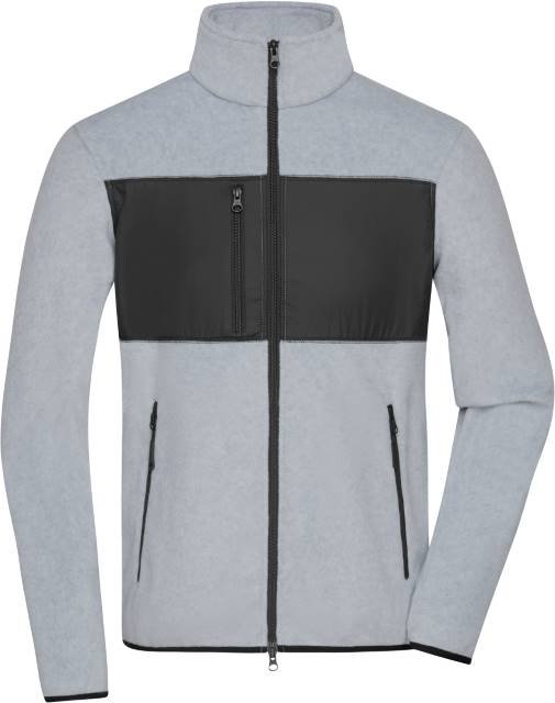 Daiber Men's Fleece Jacket – Light Melange / Black