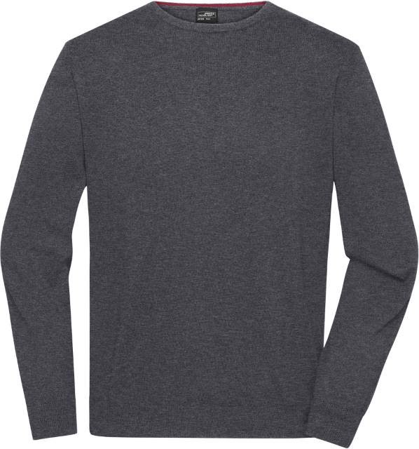 Daiber Men's Round-Neck Pullover – Anthracite Melange