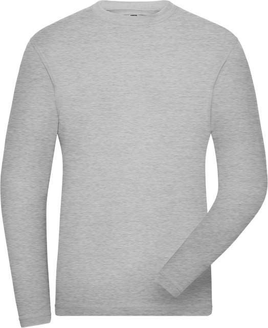 Daiber Men's BIO Stretch-Longsleeve Work - SOLID - – Grey Heather