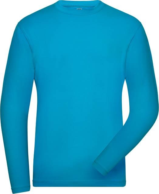 Daiber Men's BIO Stretch-Longsleeve Work - SOLID - – Turquoise