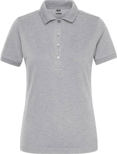 Daiber Ladies' BIO Stretch-Polo Work - SOLID - – Grey Heather