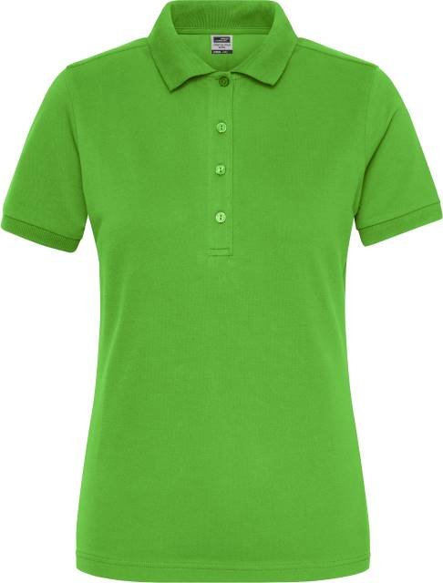 Daiber Ladies' BIO Stretch-Polo Work - SOLID - – Lime Green