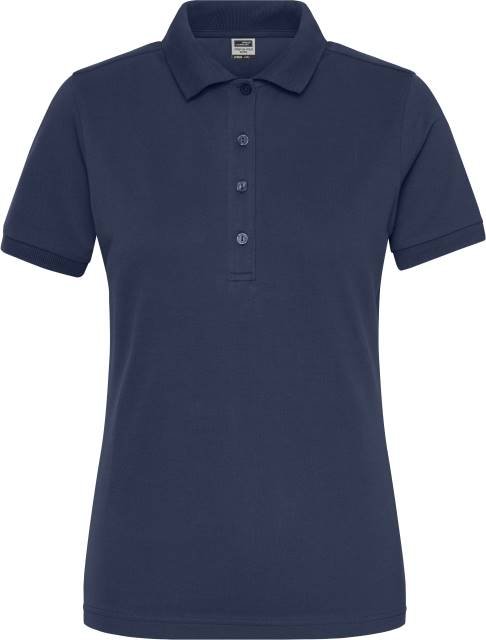 Daiber Ladies' BIO Stretch-Polo Work - SOLID - – Navy