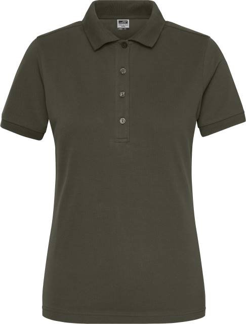 Daiber Ladies' BIO Stretch-Polo Work - SOLID - – Olive
