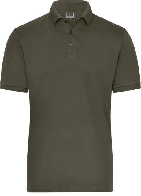Daiber Men's BIO Stretch-Polo Work - SOLID - – Olive