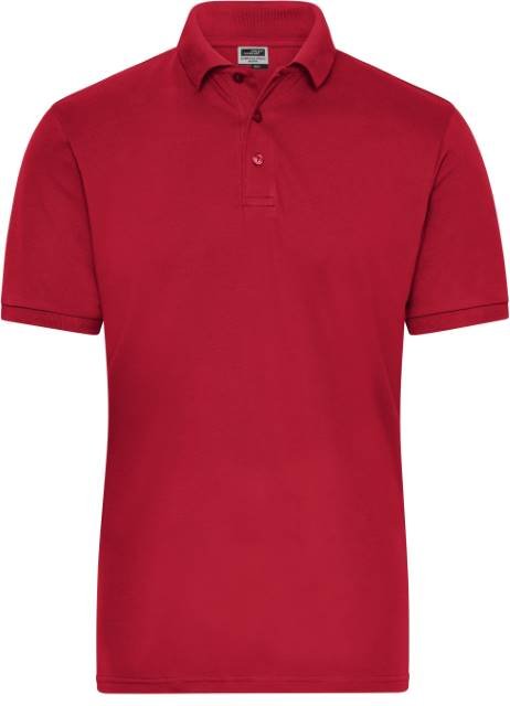 Daiber Men's BIO Stretch-Polo Work - SOLID - – Red