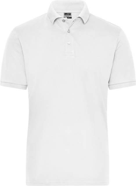 Daiber Men's BIO Stretch-Polo Work - SOLID - – White