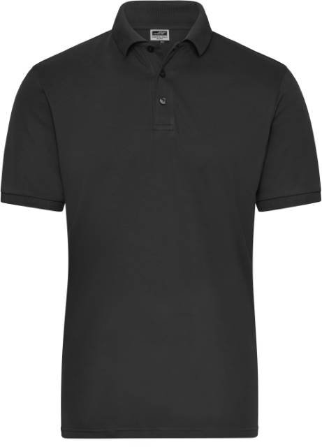 Daiber Men's BIO Stretch-Polo Work - SOLID - – Black