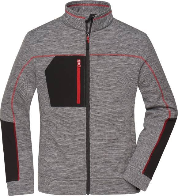 Daiber Ladies' Structure Fleece Jacket – Carbon Melange / Black